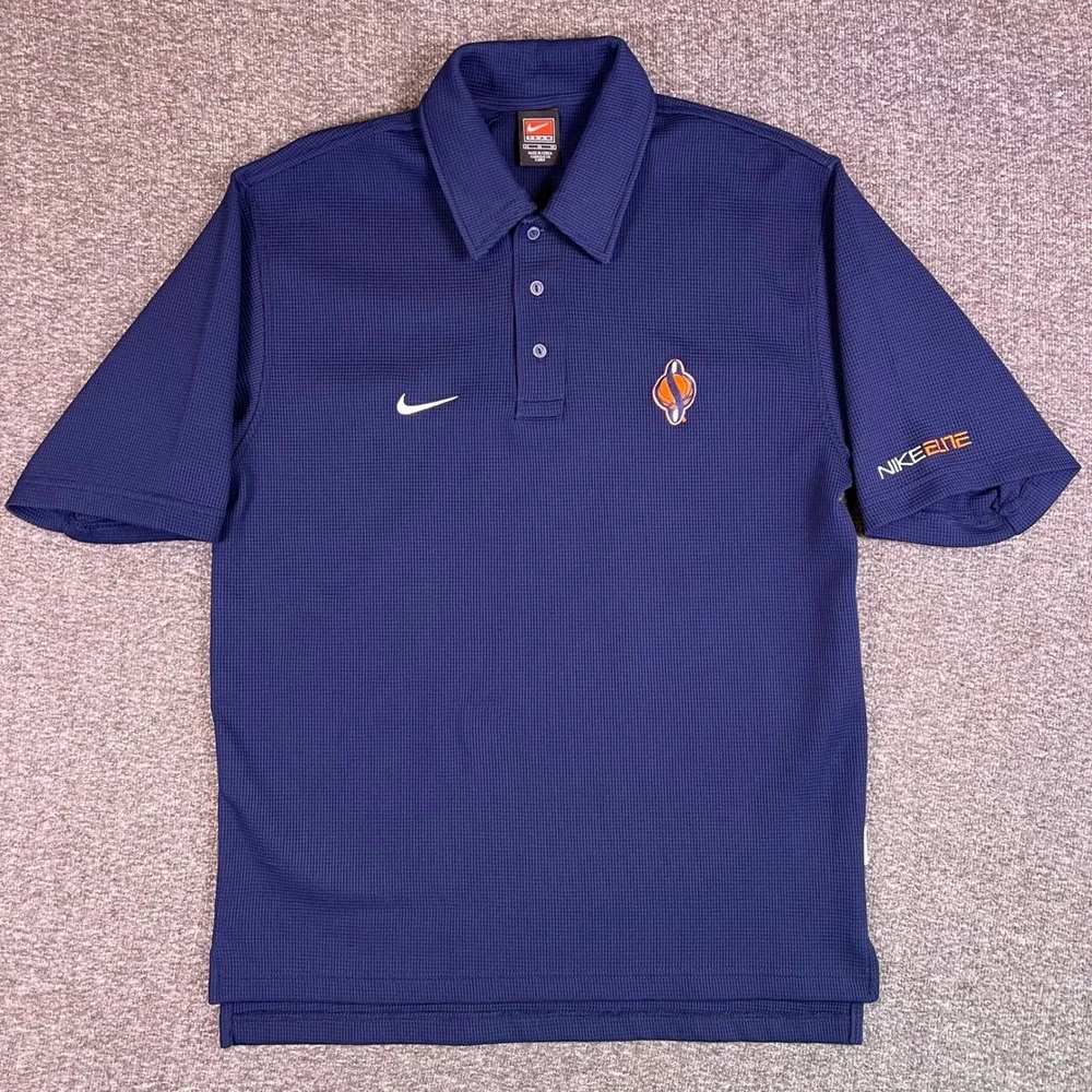 VTG Y2K Nike Elite Syracuse Shirt Mens M Blue Basketball Short Sleeve Swoosh EUC